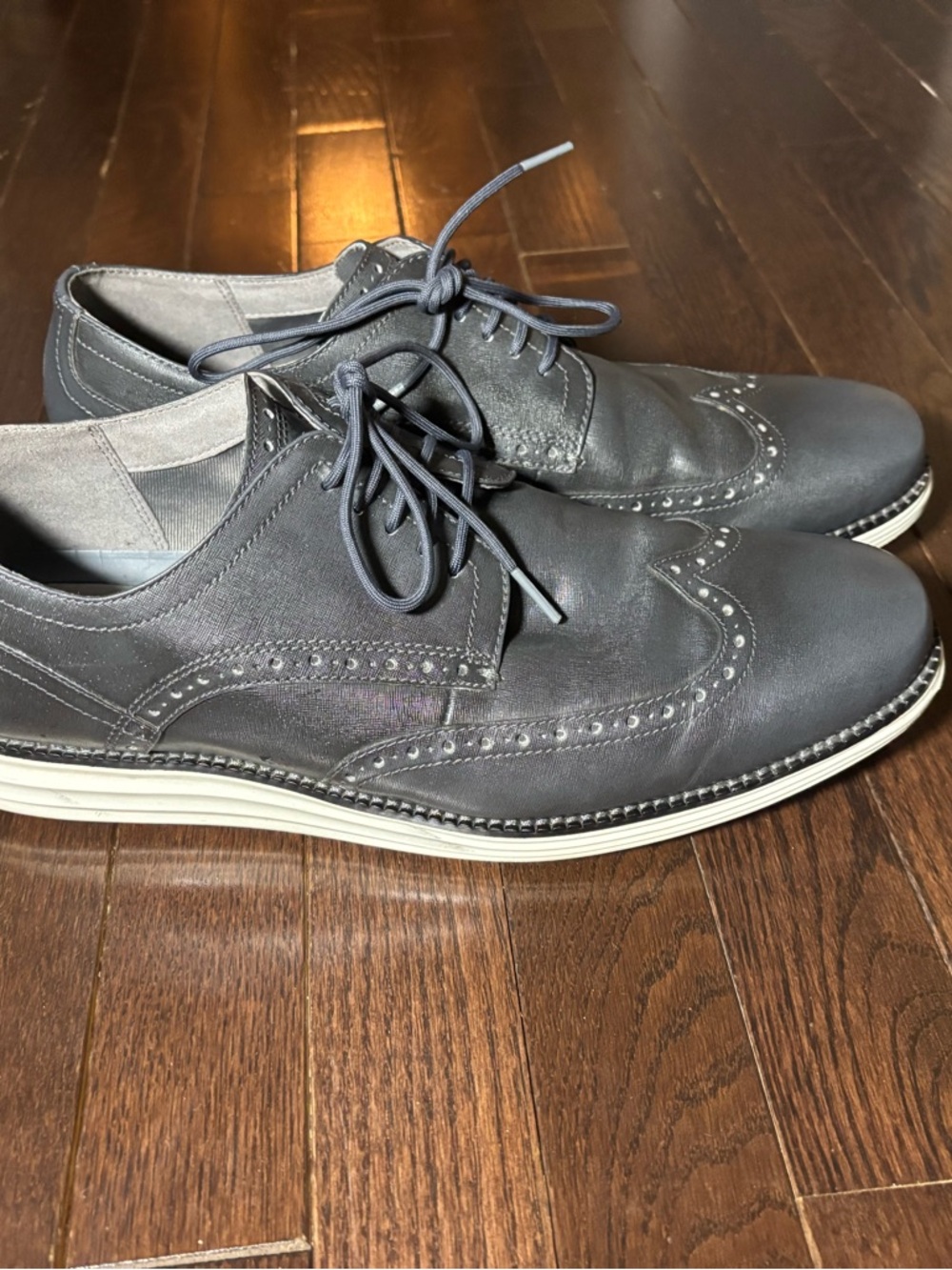 Cole Haan Original Grand Men's Dark Gray Wingtip Oxfords